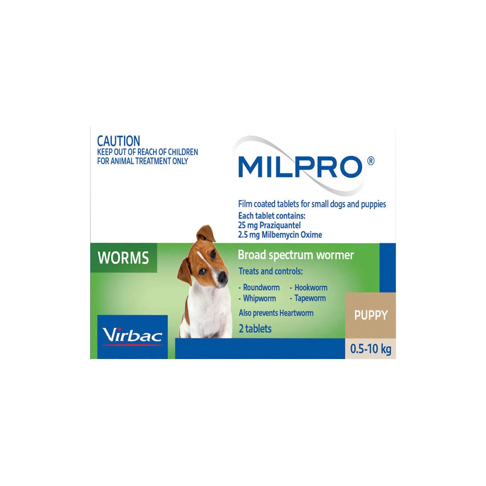 MILPRO dog wormer packaging with a dog illustration on a white background at Pet Servo