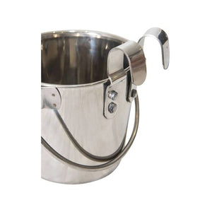 YES4PETS 2 x 3.8L Stainless Steel Pet Parrot Feeder Bowls - PetServo