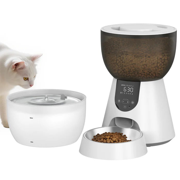 Advwin - 2-in-1 Automatic Cat Feeder and Water Fountain