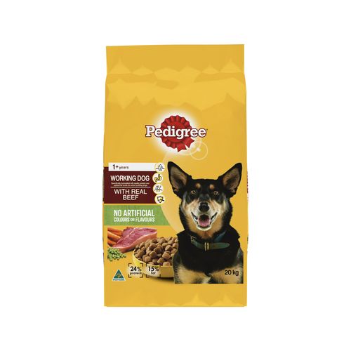 Pedigree 20kg Real Beef Working Dog Dry Food