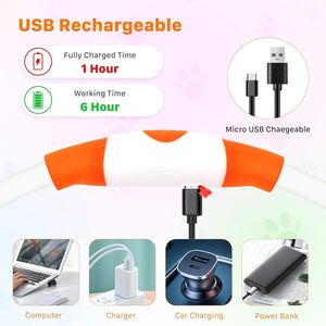 Dehlso - LED Dog Collar – Rechargeable Light-Up Safety Gear - Petservo