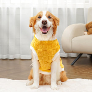Generic - Yellow Plush Dog Winter Coat for Pets - Petservo