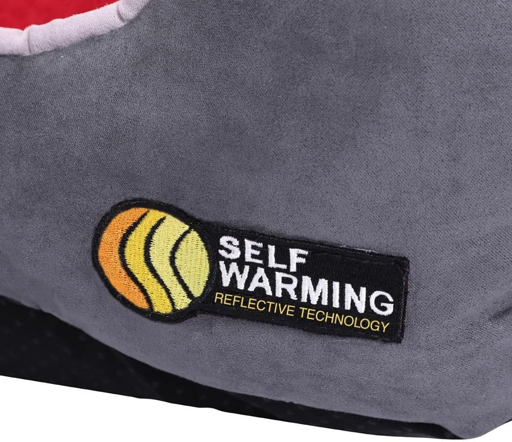 Paws & Claws - Self Warming Walled Pet Bed, Red, Large, 90 x 60 x 22 cm