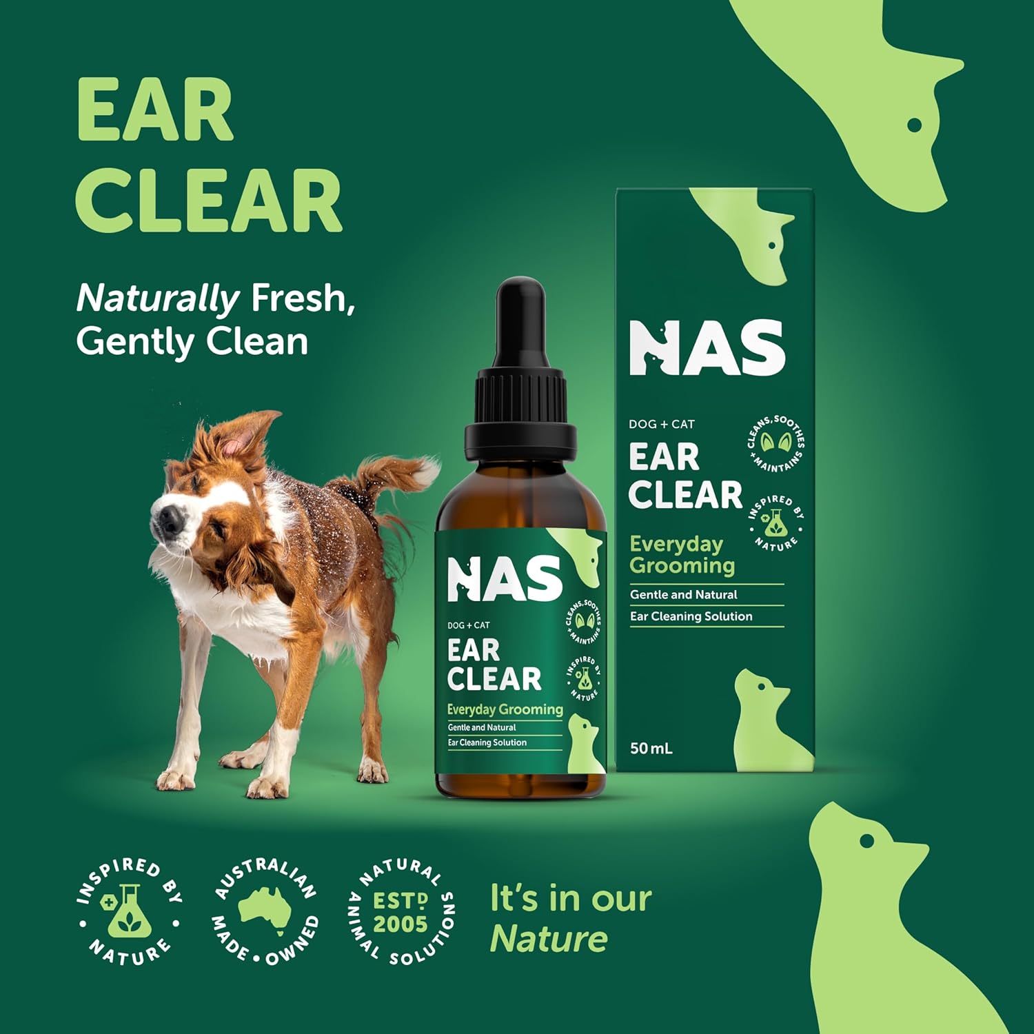 Nature Animal Solutions - Ear Clear 50ml