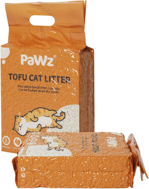 PaWz - Natural Original Tofu Cat Litter Clumping, Flushable, Ultra Absorbent and Fast Drying at Pet Servo