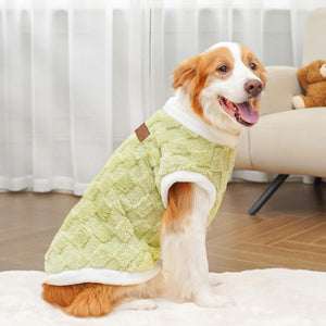 Generic - Green Plush Dog Winter Coat for Pets - Petservo