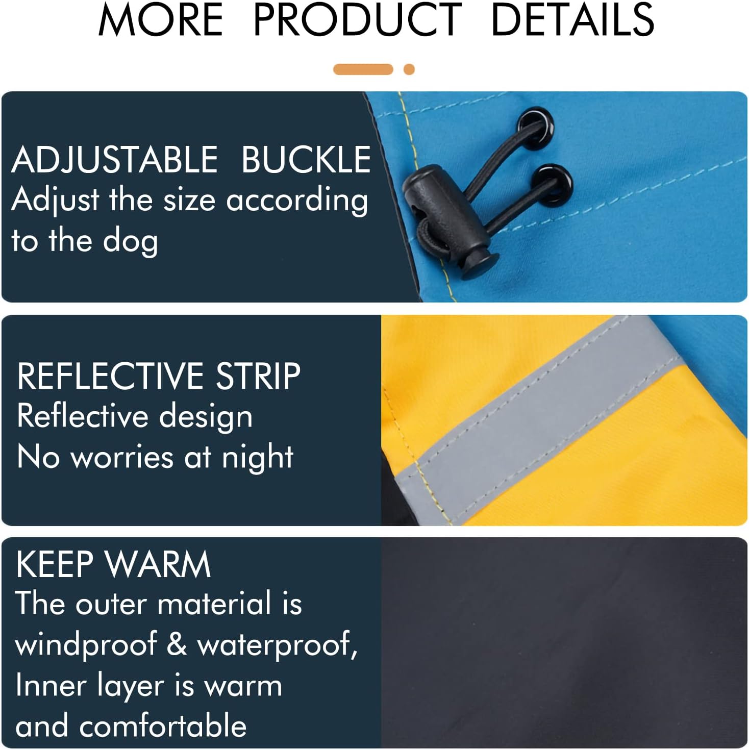 ODSSDAPU - Blue/Yellow Windproof Dog Coat - Petservo