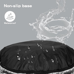 PaWz Dog Cat Fluffy Donut Calming Nest Bed with Removable Machine Washable Cover (Charcoal) at Pet Servo