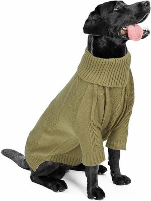 Grass Green Knitted Winter Sweater for All Dog Sizes - Petservo