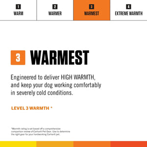 CARHARTT - Black Insulated Dog Coat for Cold Weather - Petservo