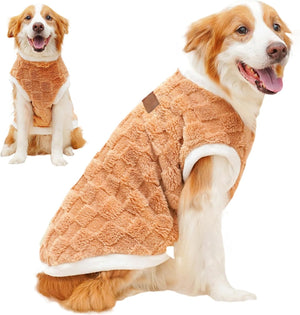 Generic - Brown Plush Dog Winter Coat for Cold Days - Petservo
