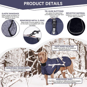 ROZKITCH - Reflective Dog Coat - Fleece 3XL - Petservo