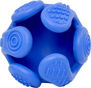 Blue textured dog toy on a white background at Pet Servo