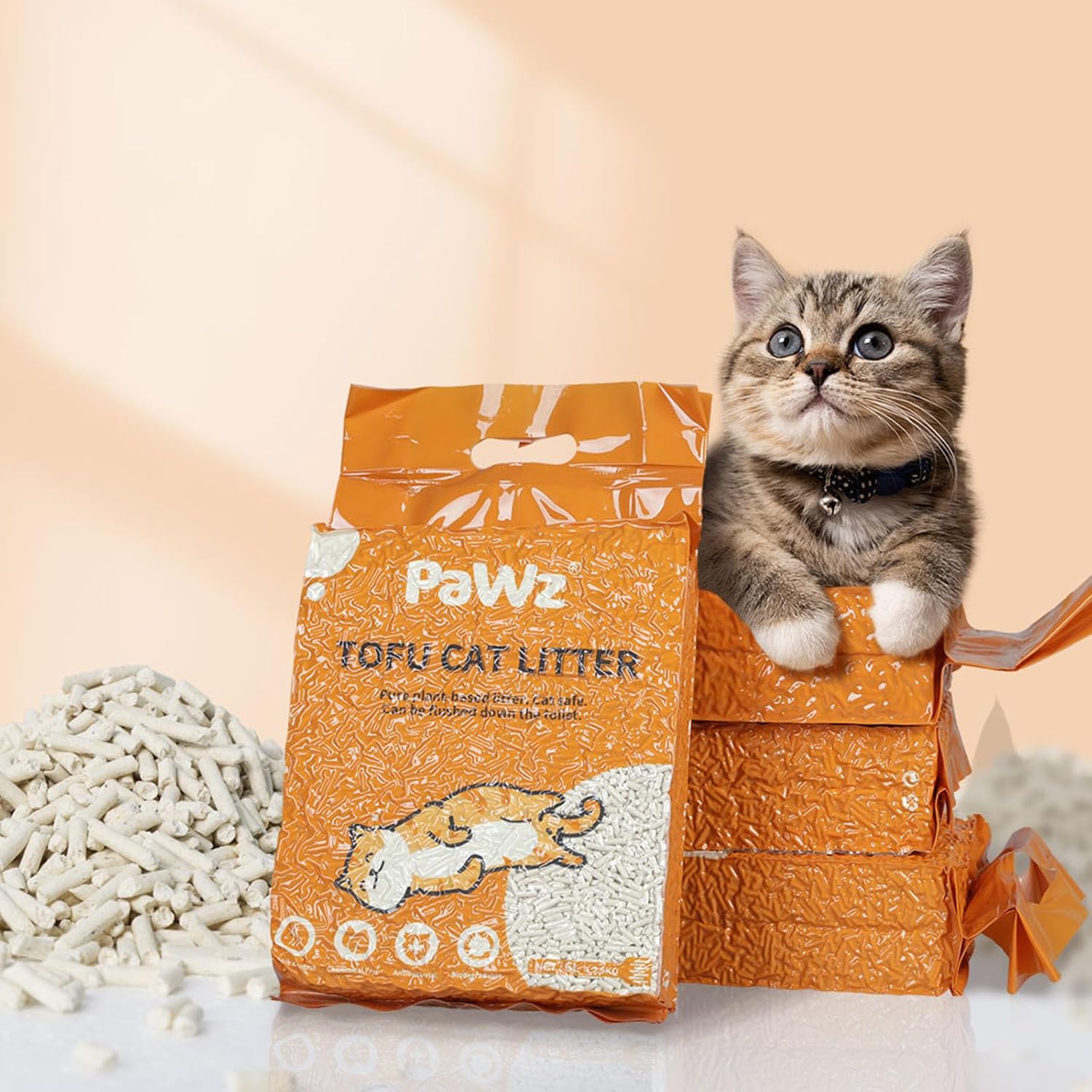 PaWz - Natural Original Tofu Cat Litter Clumping, Flushable, Ultra Absorbent and Fast Drying at Pet Servo