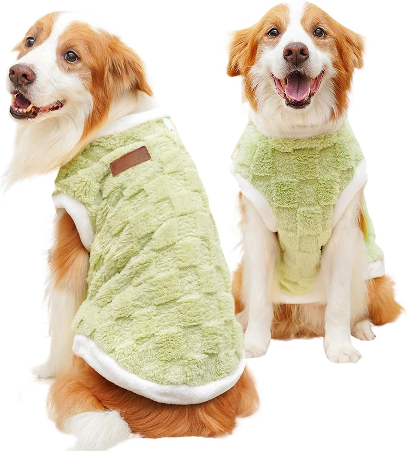 Generic - Green Plush Dog Winter Coat for Pets - Petservo