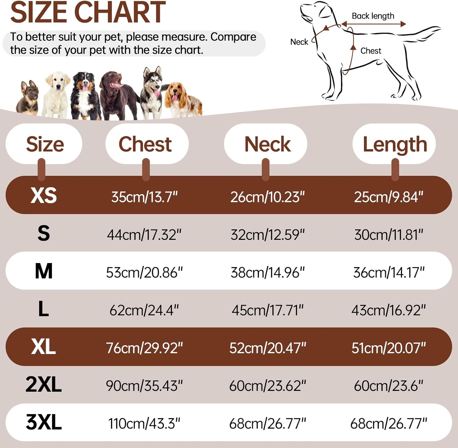 OUOBOB - Waterproof Dog Coat w/Harness - Brown - Petservo