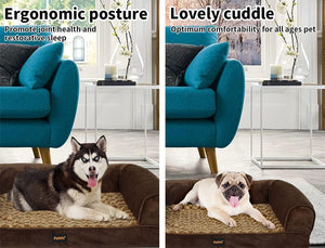 Buy PaWz Soft Warm Pet Bed Sofa Large (Brown) at Pet Servo