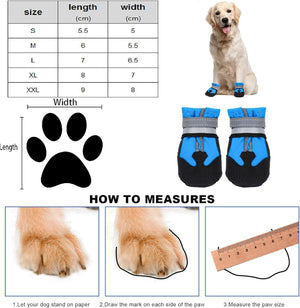 Hapurs - Waterproof Reflective Dog Boots – Blue - Petservo