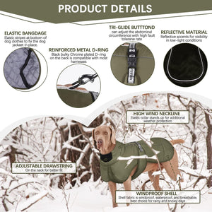 ROZKITCH - Reflective Fleece Dog Coat - XXL - Petservo