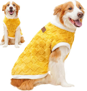 Generic - Yellow Plush Dog Winter Coat for Pets - Petservo