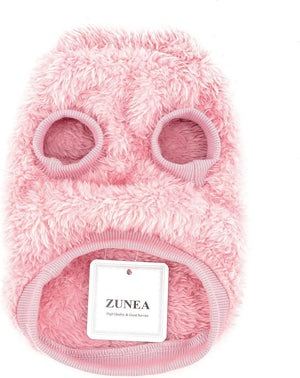 Pink Cozy Fleece Dog Sweater – Winter Warm w/D-Ring - Petservo