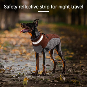 OUOBOB - Waterproof Dog Coat w/Harness - Brown - Petservo