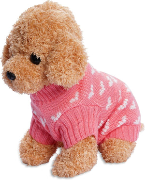 DXHYCC - Pink Heart Dog Sweater – Cozy Knit Holiday - Petservo