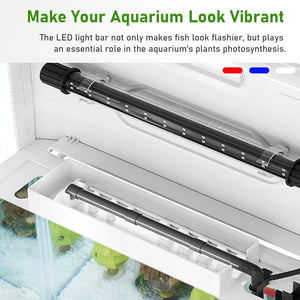 LED light bar for aquarium with text on making the aquarium look vibrant