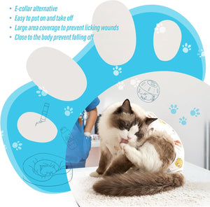 Viiotu - Soft Post-Surgery Recovery Suit for Female Cats, Forest Animals at Pet Servo