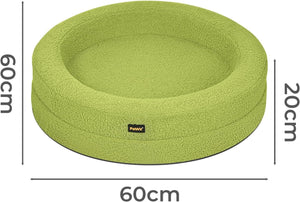 Pawz Orthopedic Donut Dog Bed with Memory Foam & Removable Cover for Medium Dogs (Green) at Pet Servo