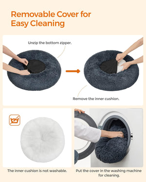 Instructions for cleaning a pet bed with a removable cover at Pet Servo