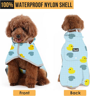Dog Raincoat Waterproof Hooded Poncho (Duck) - Petservo
