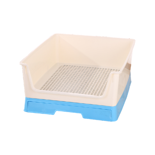 YES4PETS Medium Dog Potty Training Tray with Wall Blue - PetServo