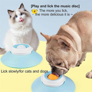 Pet toy with a cat and dog interacting with it on a colorful background at Pet Servo