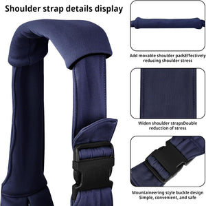Navy shoulder strap with detailed features on a white background at Pet Servo