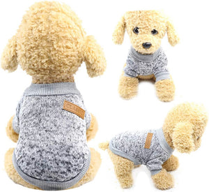Cozy Grey Dog Sweater for Small Puppies - 40CM - Petservo