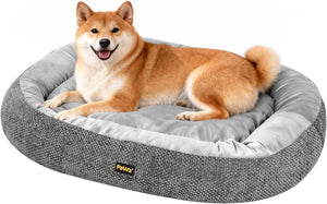 PaWz Orthopedic Dual-Layer Foam Dog Bed with Plush Cushion Top with Machine Washable Cover at Pet Servo