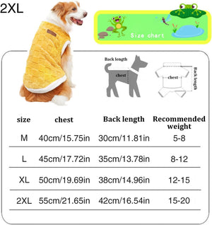 Generic - Yellow Plush Dog Winter Coat for Pets - Petservo