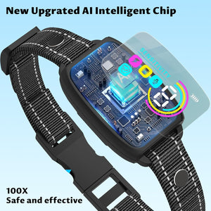 Smartwatch with AI intelligent chip display on a light blue background at Pet Servo