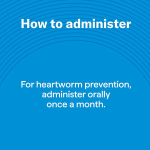 Text on a blue background about heartworm prevention at Pet Servo
