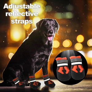 HAPURS - Orange Waterproof Dog Boots – Paw Protection - Petservo
