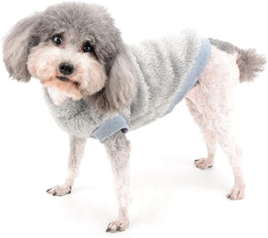 Grey Fleece Dog Sweater – Cozy Winter Wear w/D-Ring - Petservo
