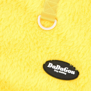 Yellow Fleece Dog Sweater – Cozy Winter w/D-Ring - Petservo