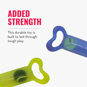 Two durable toys with added strength text on a white background at Pet Servo