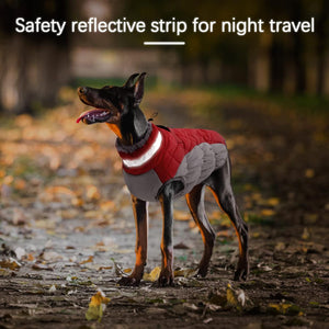 OUOBOB - Red Waterproof Dog Coat w/Harness - Petservo