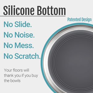 Product with silicone bottom design features on a white background at Pet Servo
