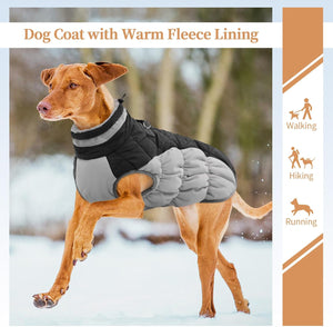 OUOBOB - Waterproof Dog Coat w/Harness - Black - Petservo