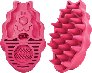 Pink dog toy with textured surface and spike design on a white background at Pet Servo