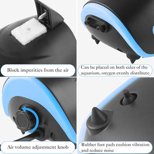Aquarium air stone with features highlighted on a white background at Pet Servo