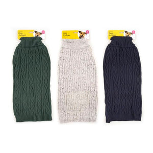 Dats - Cable Knit Dog Jumper 45cm Large multi colour - Pet Servo